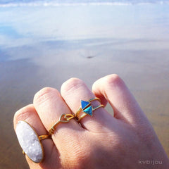 Mini Triangle | Turquoise | Gold