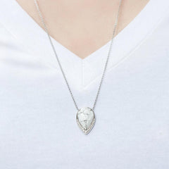 Ava Large | Howlite | Silver