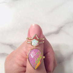 Lucy | Pink Opal | Gold