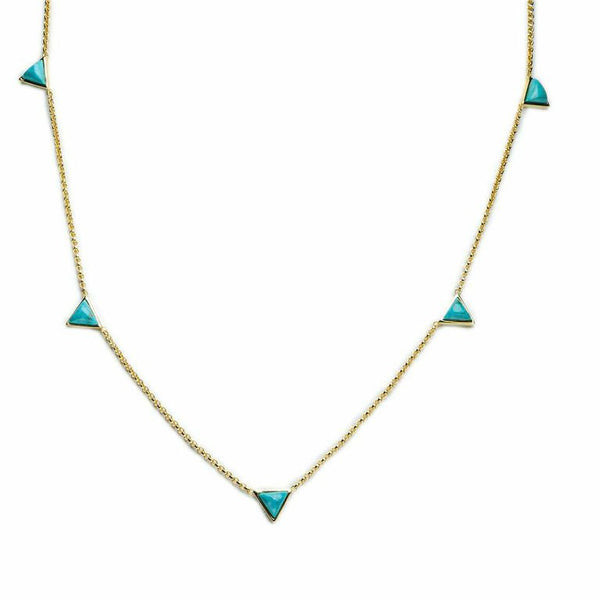 Tiny Triangle | Gold | Turquoise