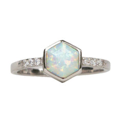 Hexagon | Opal | Silver