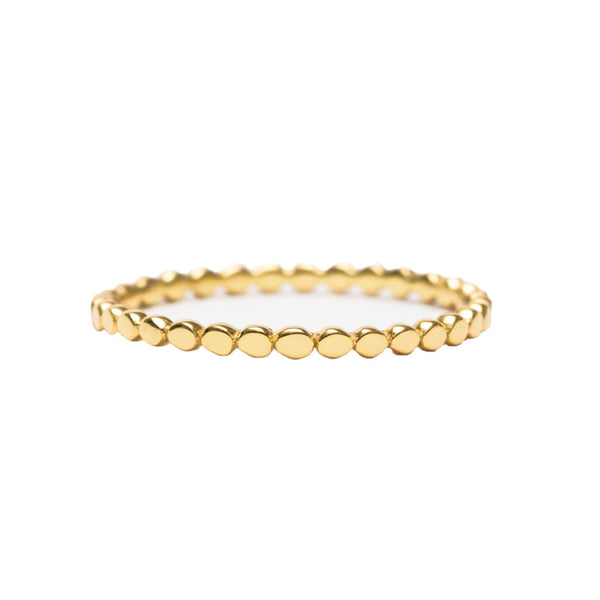Dainty Beaded Ring | Gold