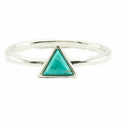 Mini Triangle | Turquoise | Silver