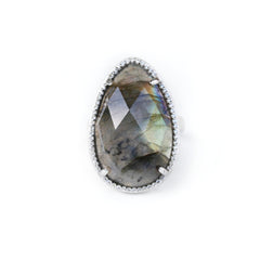 Teardrop Ring | Labradorite | Silver